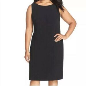 NWT Louben black sleeveless sheath dress